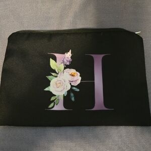 Floral Black Clutch Bag